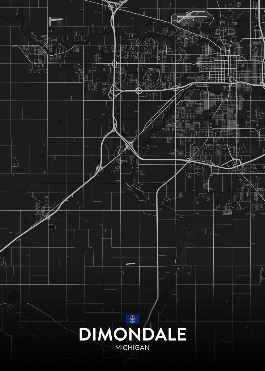 'Dimondale MI' Poster by IMR Designs Displate