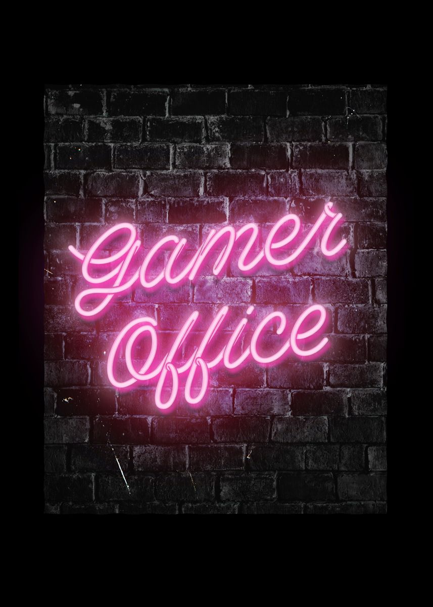 'Gamer Office Poster Wall ' Poster, picture, metal print, paint by ...