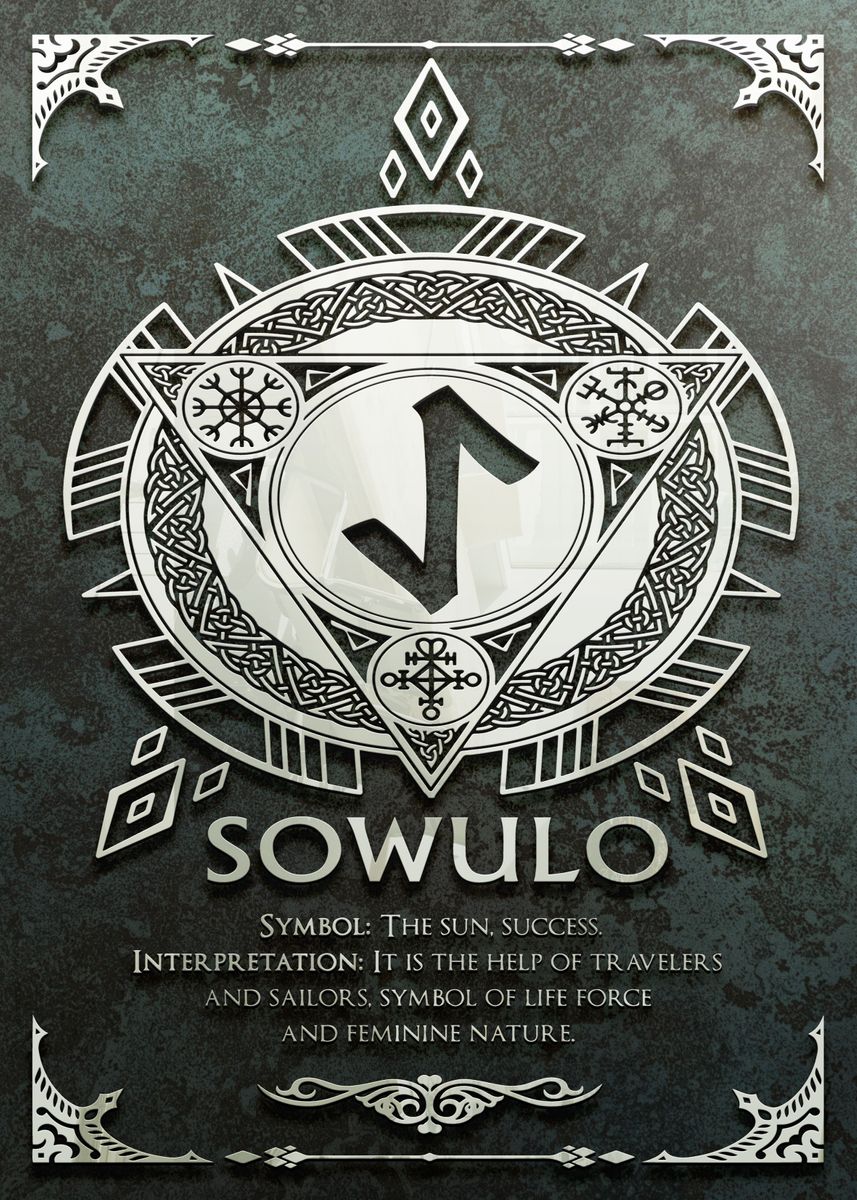 '16 SOWULO The RUNES ORACLE' Poster, picture, metal print, paint by ...