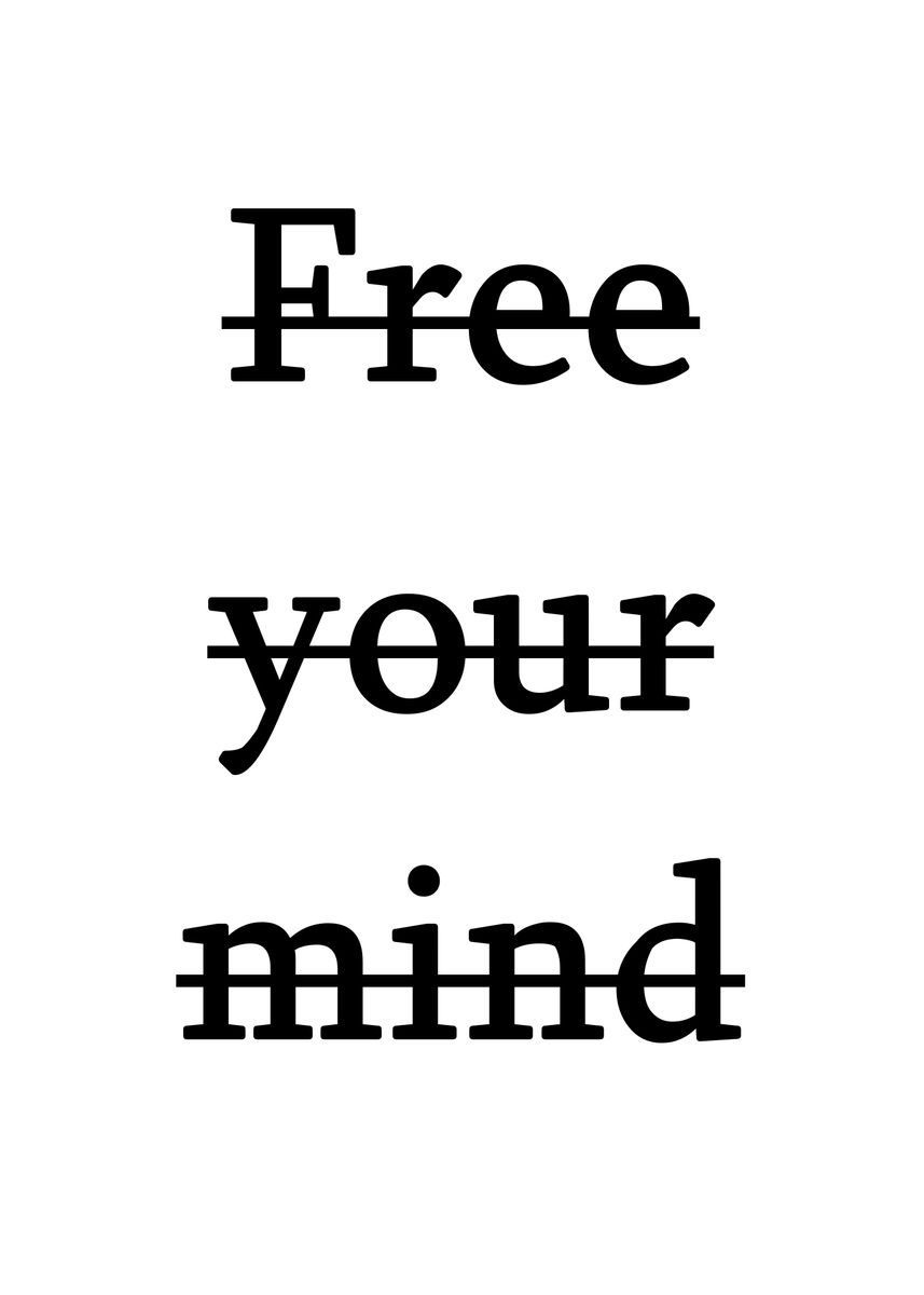 'free your mind' Poster, picture, metal print, paint by Nicklas | Displate