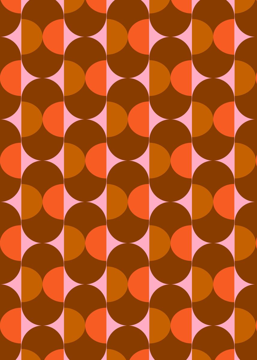 'Groovy Retro Pattern 19' Poster, picture, metal print, paint by Aloke ...