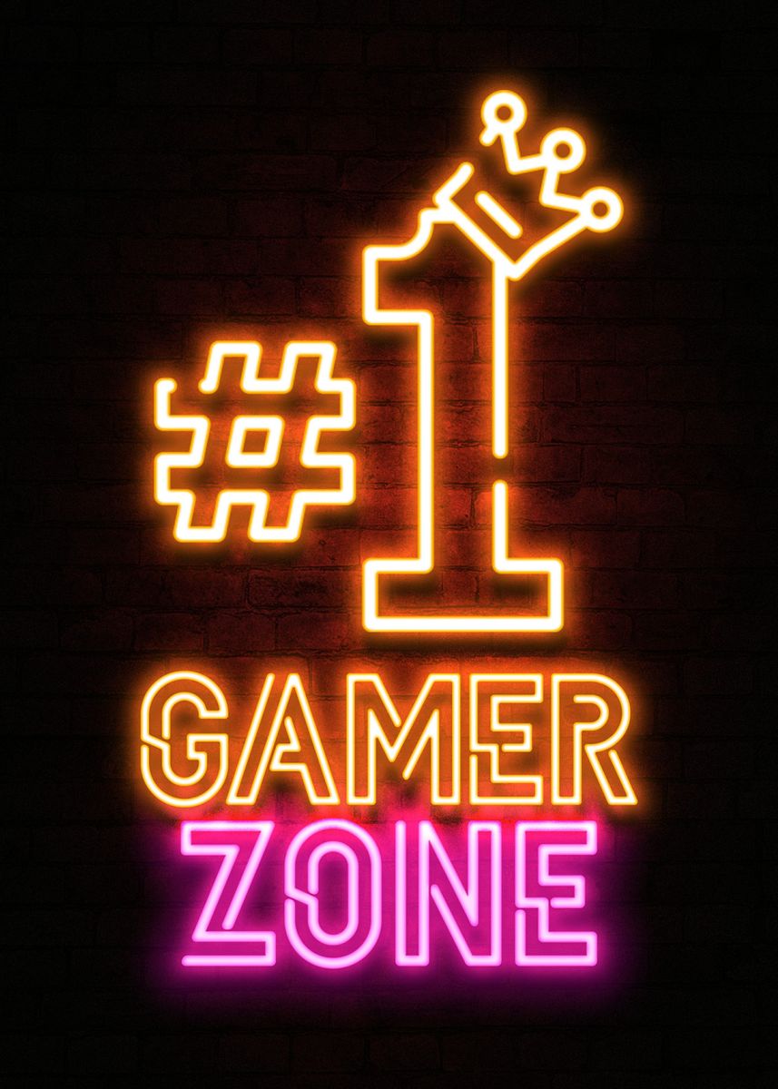 Gamer Zone Poster Picture Metal Print Paint By Panda Displate