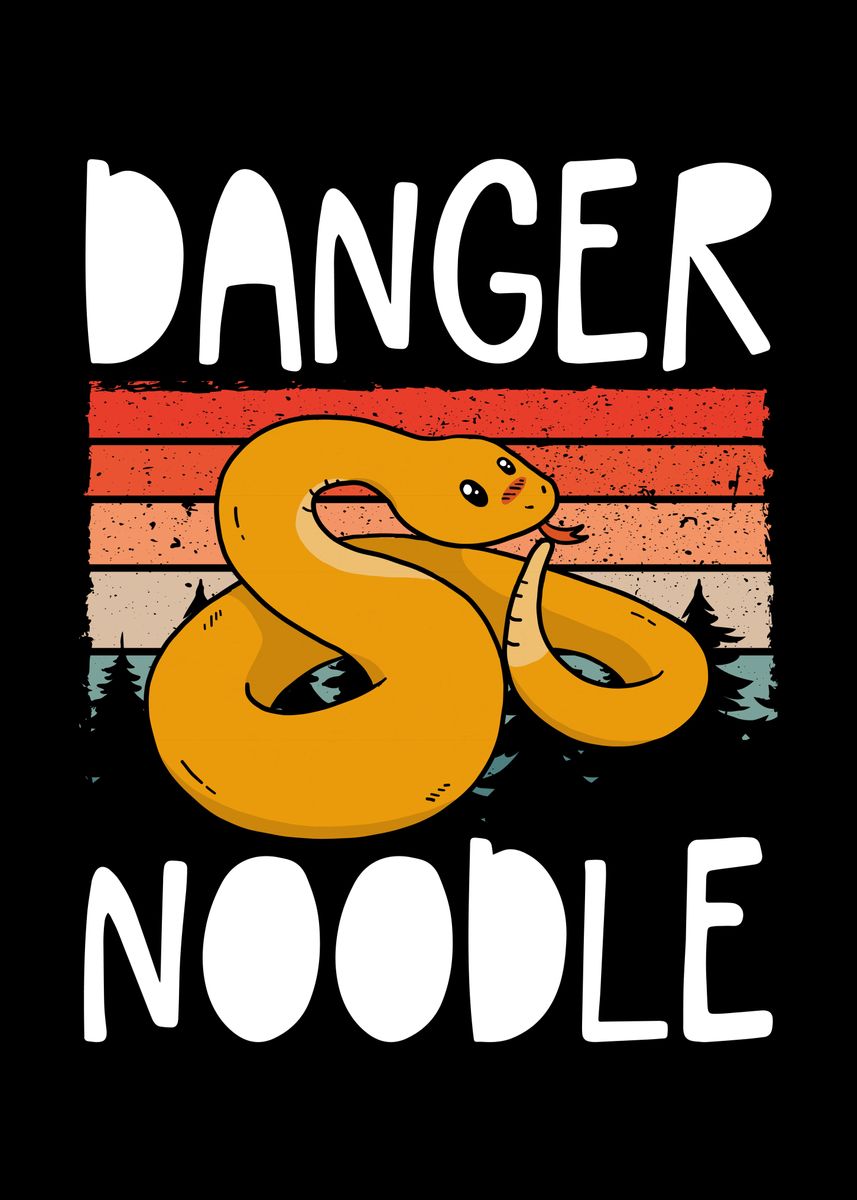 'Danger snake noodle' Poster, picture, metal print, paint by BeMi ...