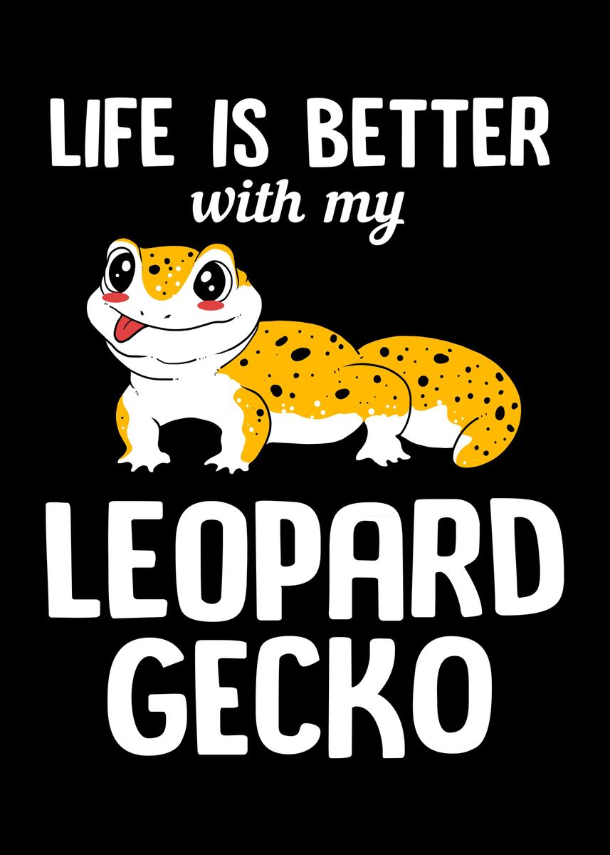 'Gecko Animal' Poster, picture, metal print, paint by FunnyGifts Displate
