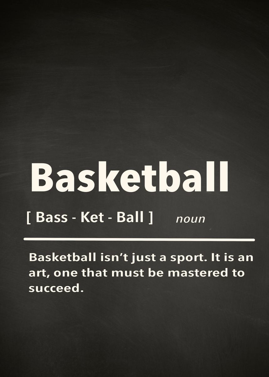 'Basketball definition' Poster by Lardis Art Displate