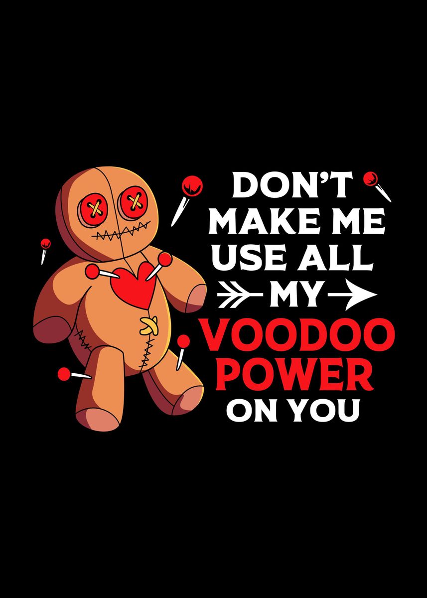 Voodoo doll - cool saying + voodoo doll Sticker