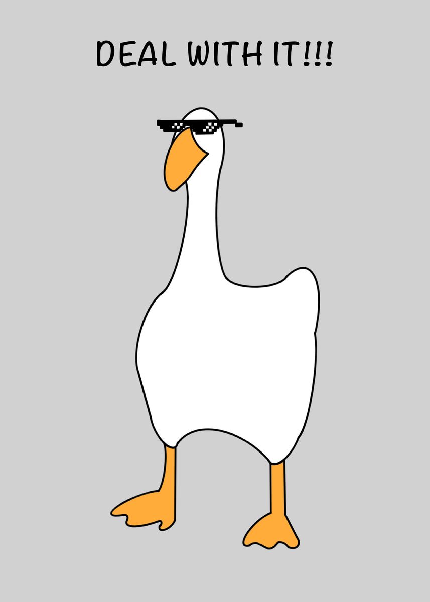'Cool Goose' Poster, picture, metal print, paint by nueman Displate