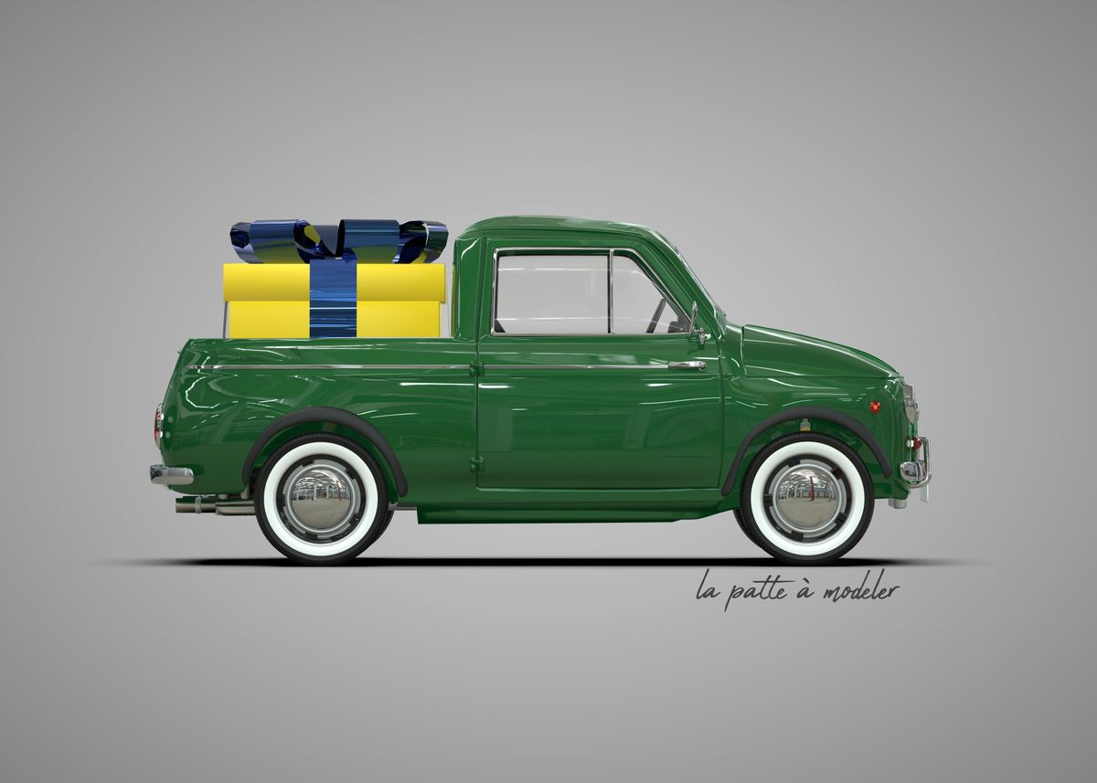 'Fiat 500 present' Poster by LAPATTEAMODELER  | Displate