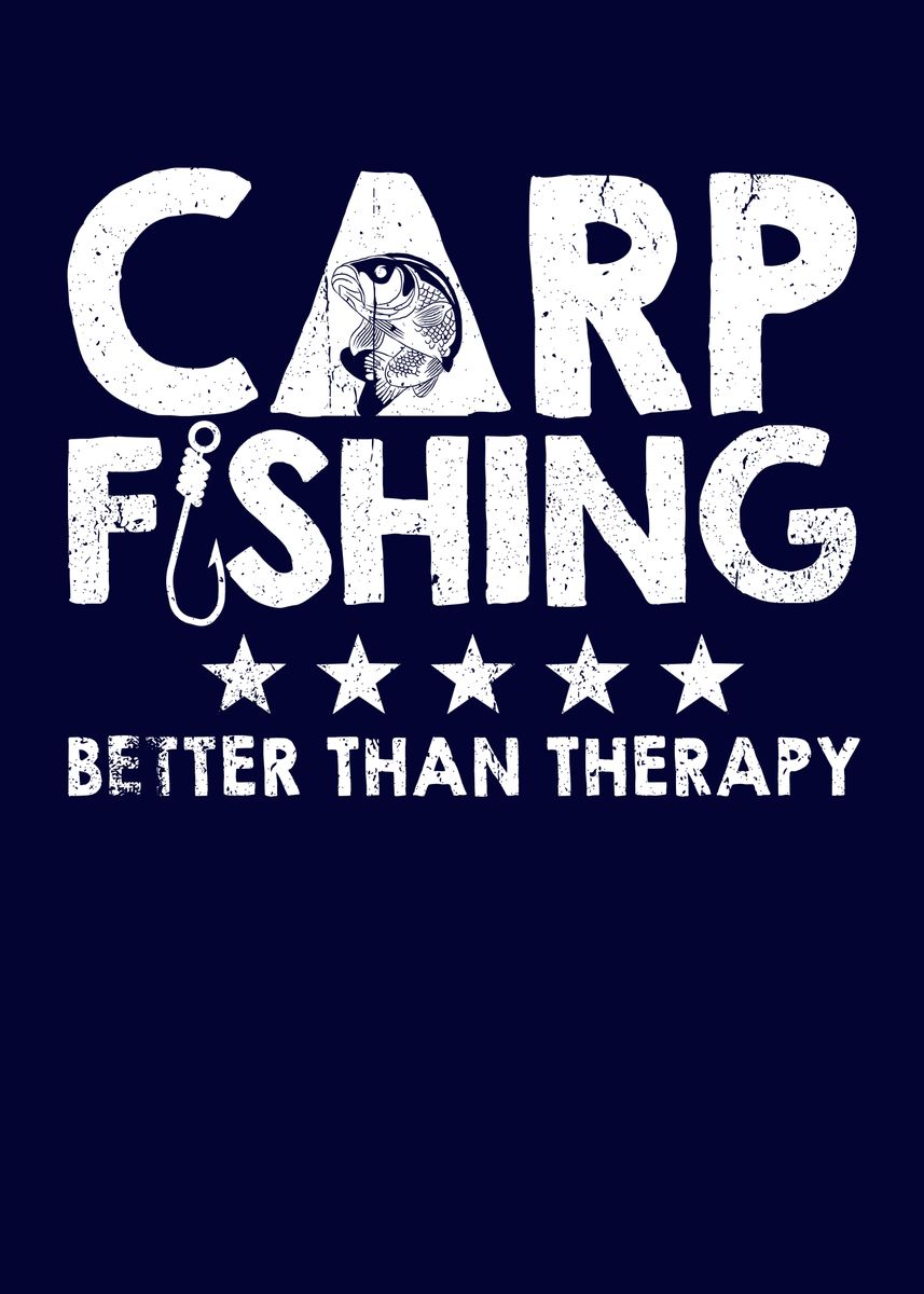 'Carp Fishing Therapy' Poster by MzumO  | Displate