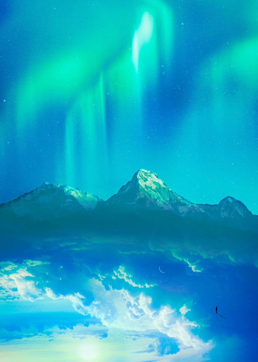 'Polar Light' Poster by Surreal Gradients | Displate