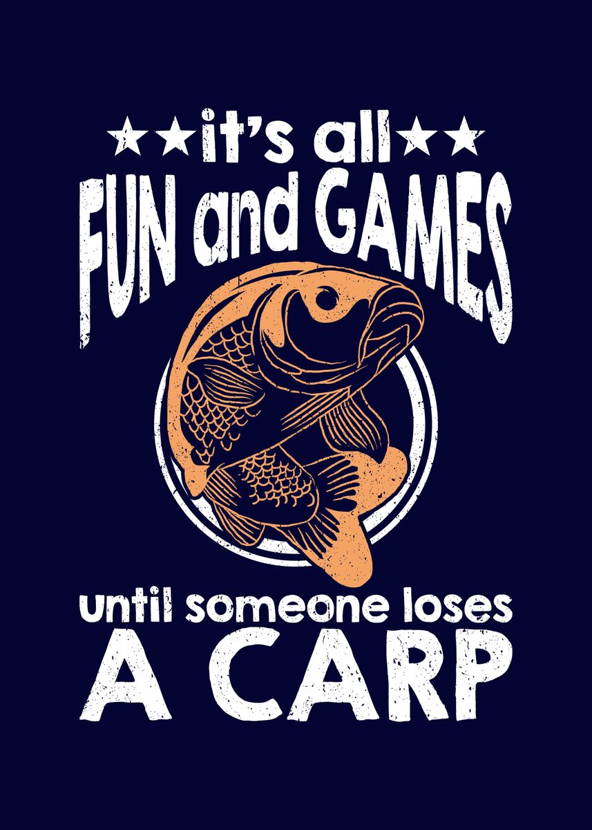 'Fun Carp Fishing' Poster by MzumO  | Displate