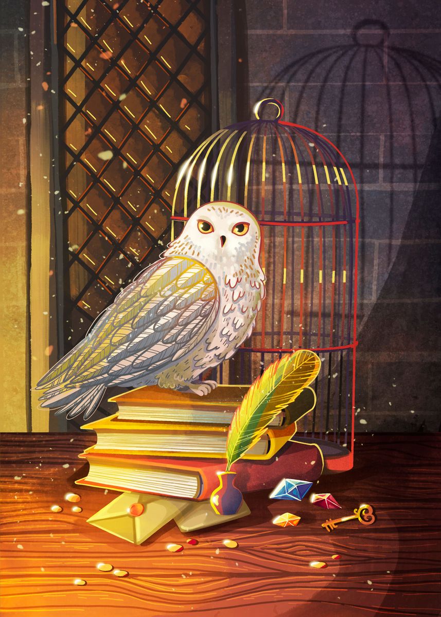 'White owl' Poster by Evgenia Lumfur | Displate