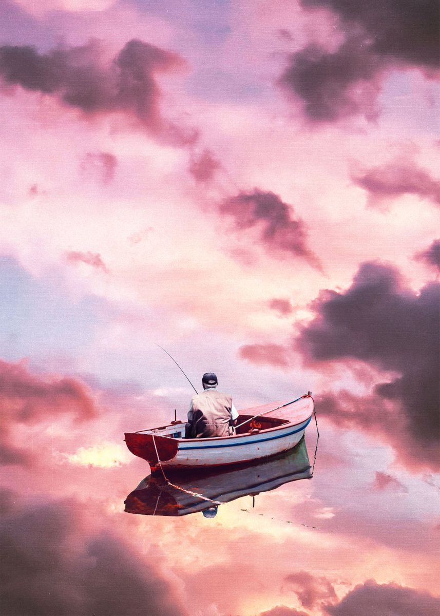 'A Lone Fisherman' Poster by Joel Mellström | Displate