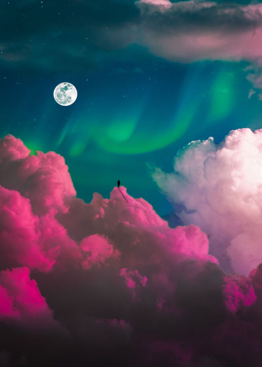 'Purple Cloud' Poster by Surreal Gradients | Displate
