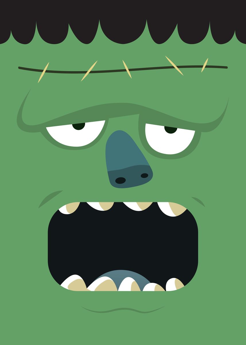 'Frankenstein Scary Monster' Poster by 84PixelDesign  | Displate