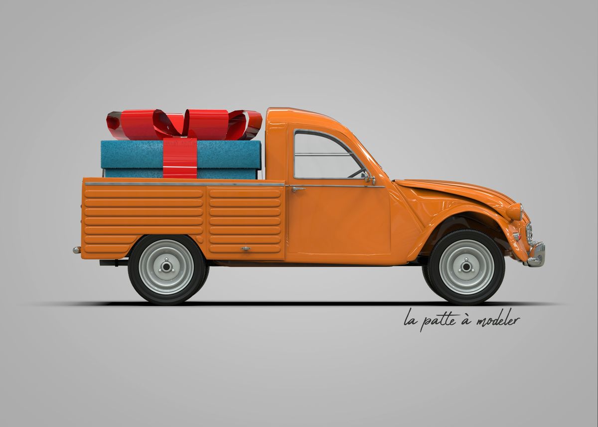 'Citroen 2 Chevaux Present' Poster by LAPATTEAMODELER  | Displate