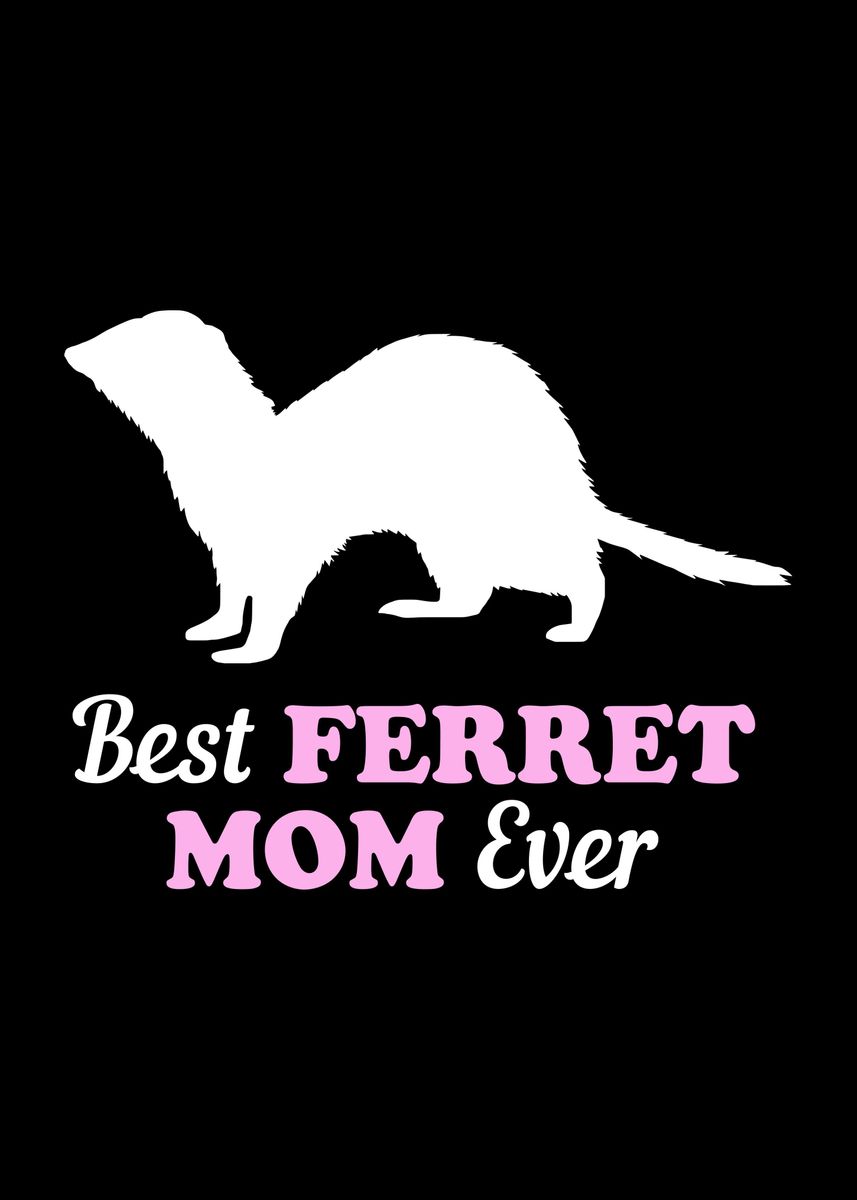 'Ferret Mama' Poster by FunnyGifts  | Displate