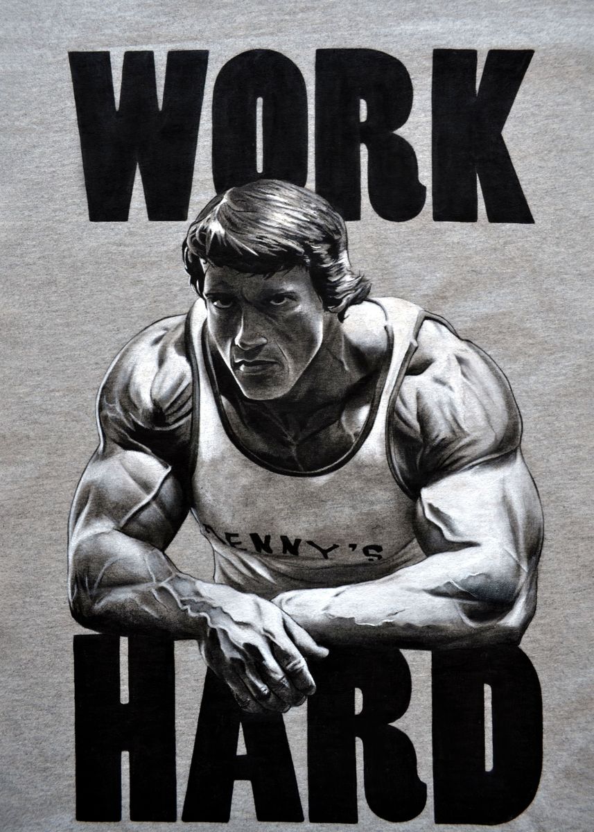 'Bodybuilding Arnold ' Poster by REAL VINTAGE  | Displate