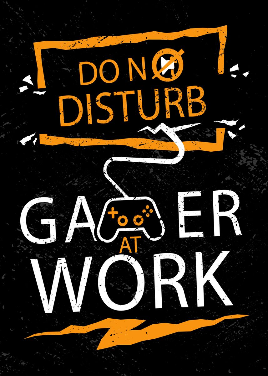 'Gamer At Work Video Game' Poster by Jon Alderman | Displate
