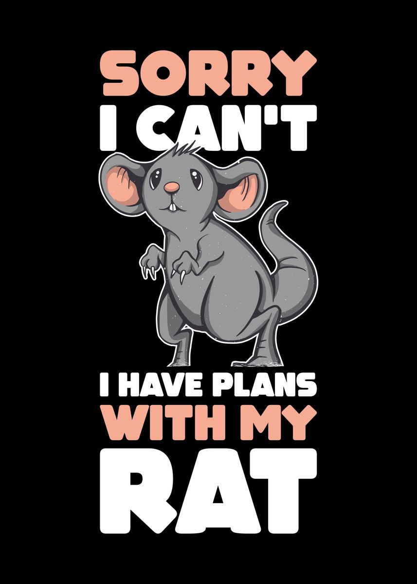'I Have Plans With My Rat' Poster by CatRobot  | Displate