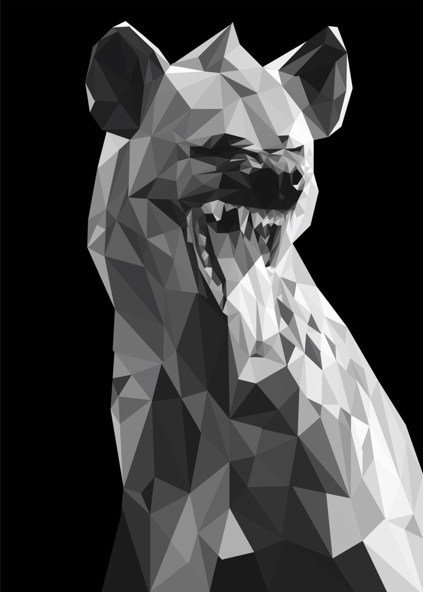'hyena nursery animal' Poster by Lowpoly Posters | Displate