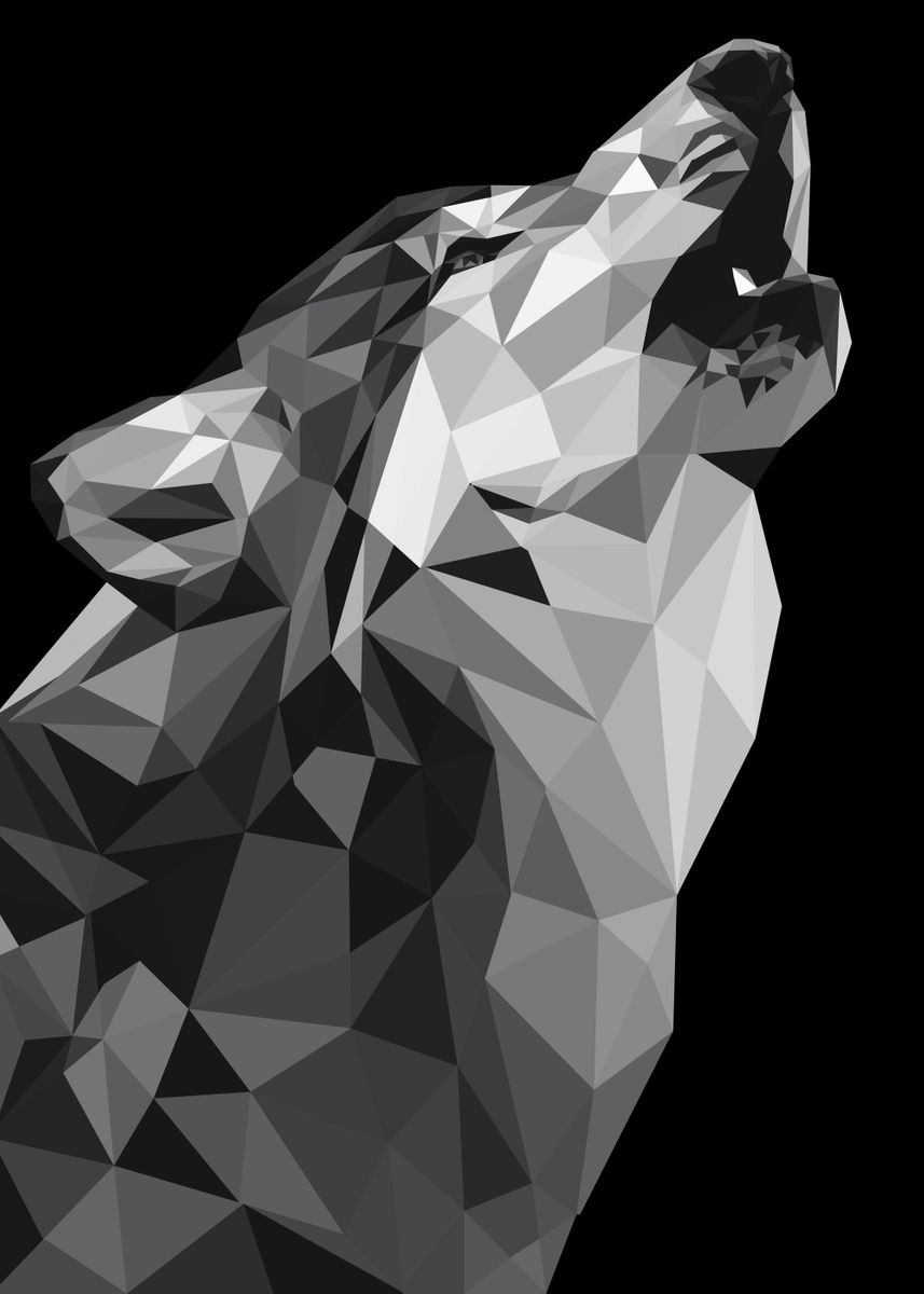 'Wolf nursery animal' Poster by Lowpoly Posters | Displate
