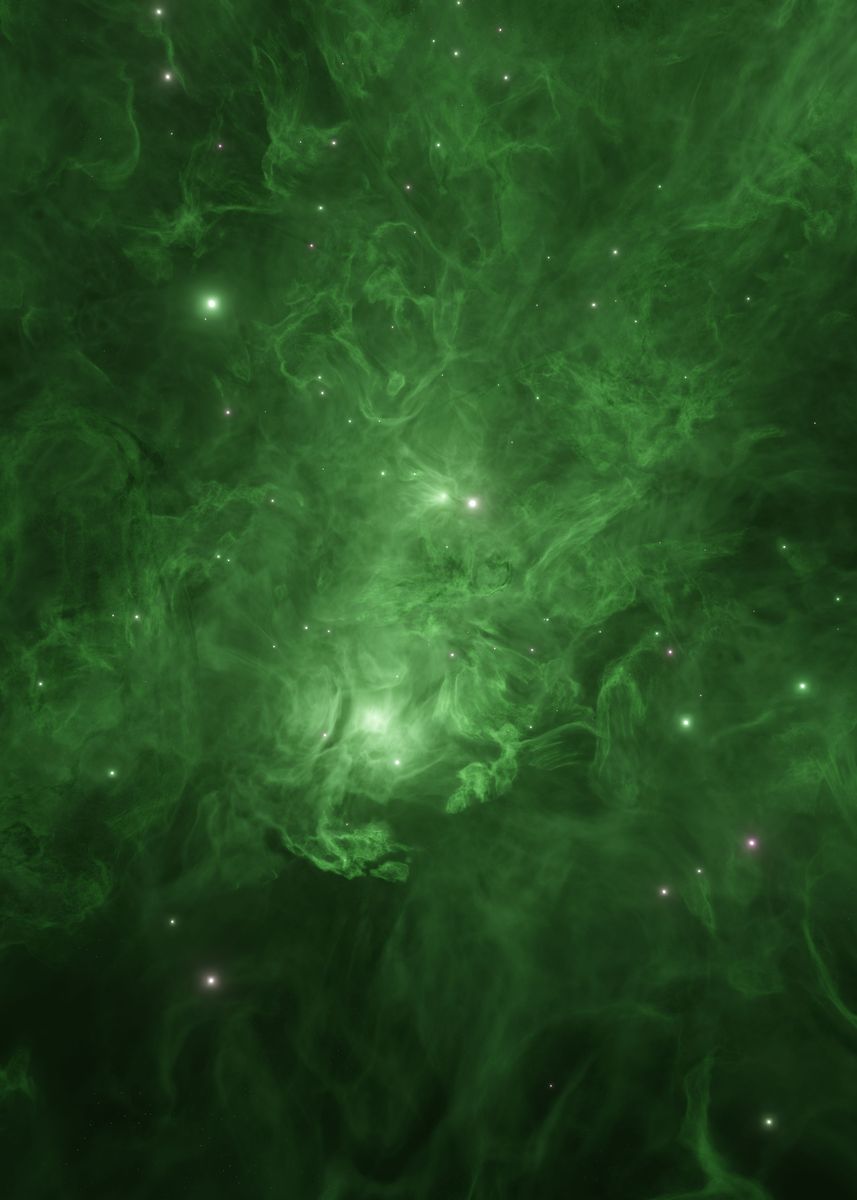 'Green God Nebula' Poster by Mikael Seidler | Displate