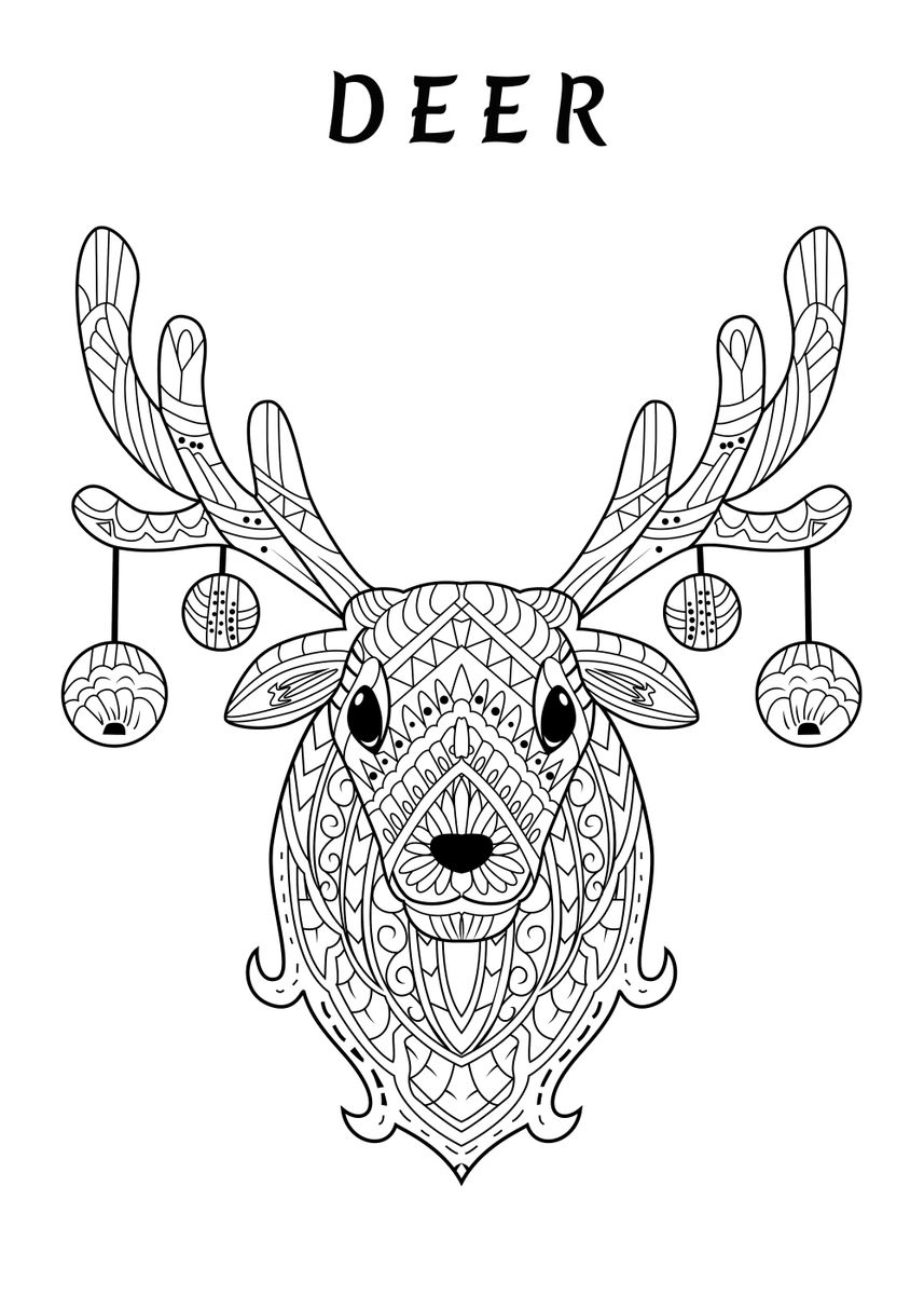 'Mandala Deer' Poster by AlycePreston  | Displate