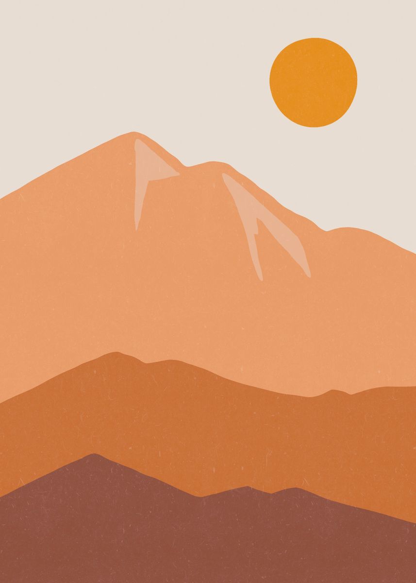 'Mount Landscape Minimalist' Poster by Jay minimalist art | Displate