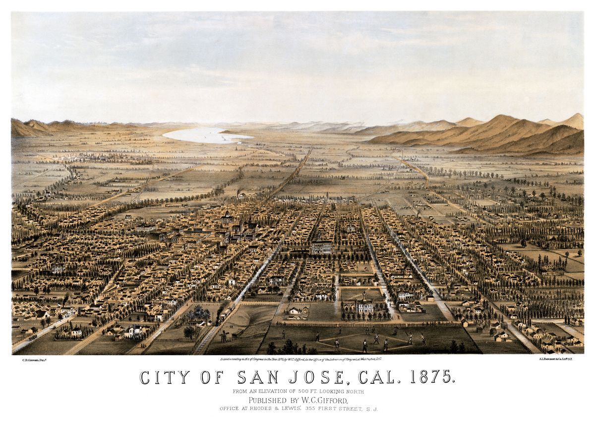 'Map of San Jose California' Poster by Cristina Romero | Displate