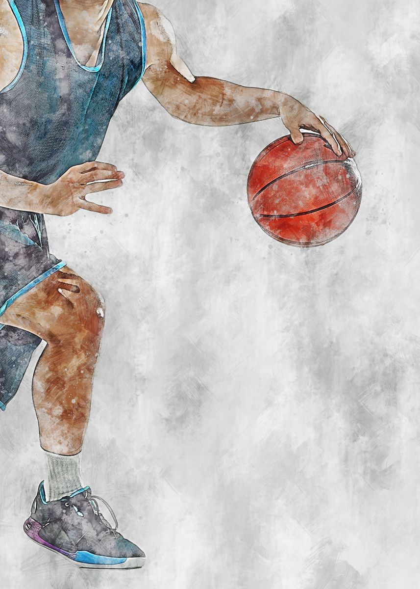 'Basketball 5' Poster by Mateusz Ślemp | Displate