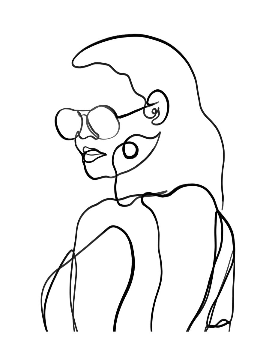 'Women one line art' Poster by Doodle Intent | Displate
