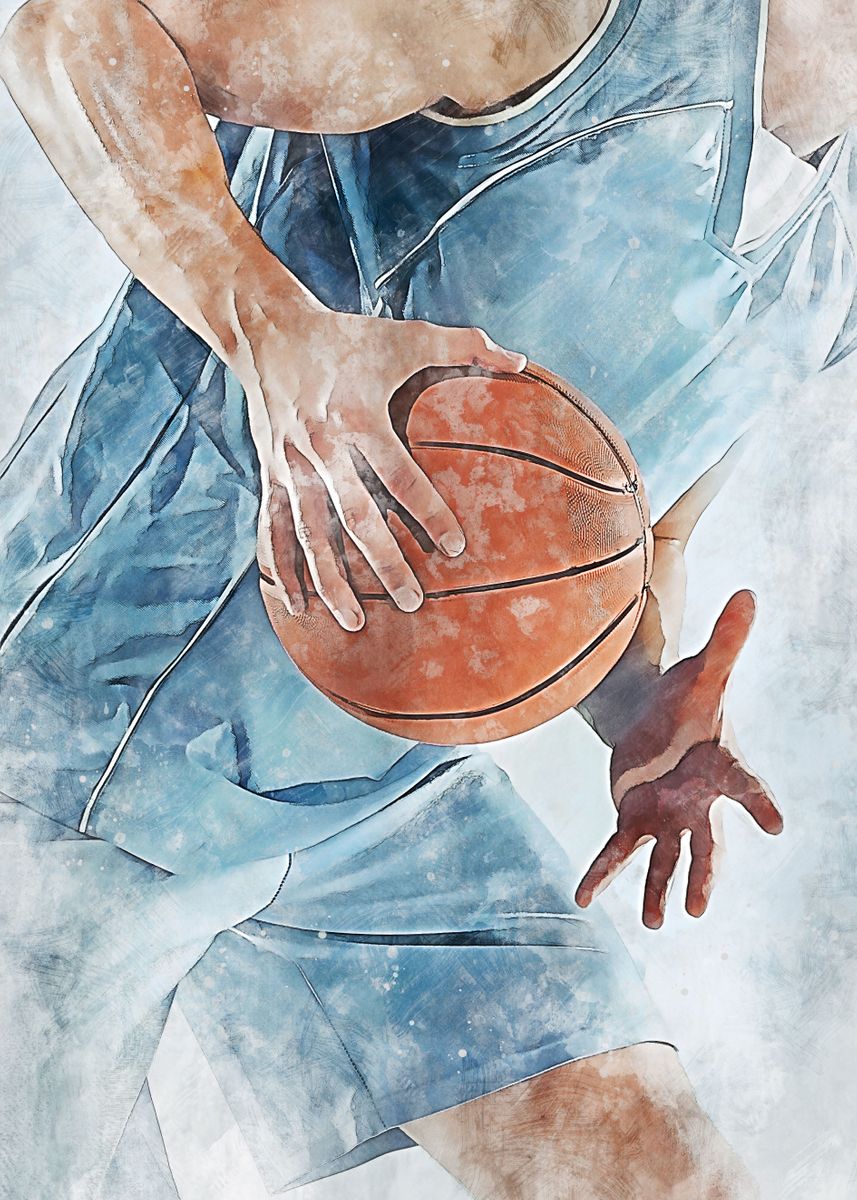'Basketball 3' Poster by Mateusz Ślemp | Displate