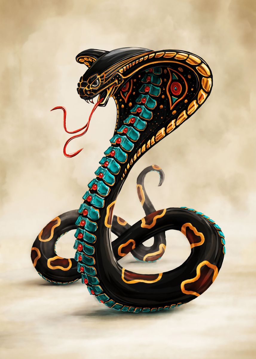 'Cobra Snake Venom Reptile' Poster by BKingdom  | Displate