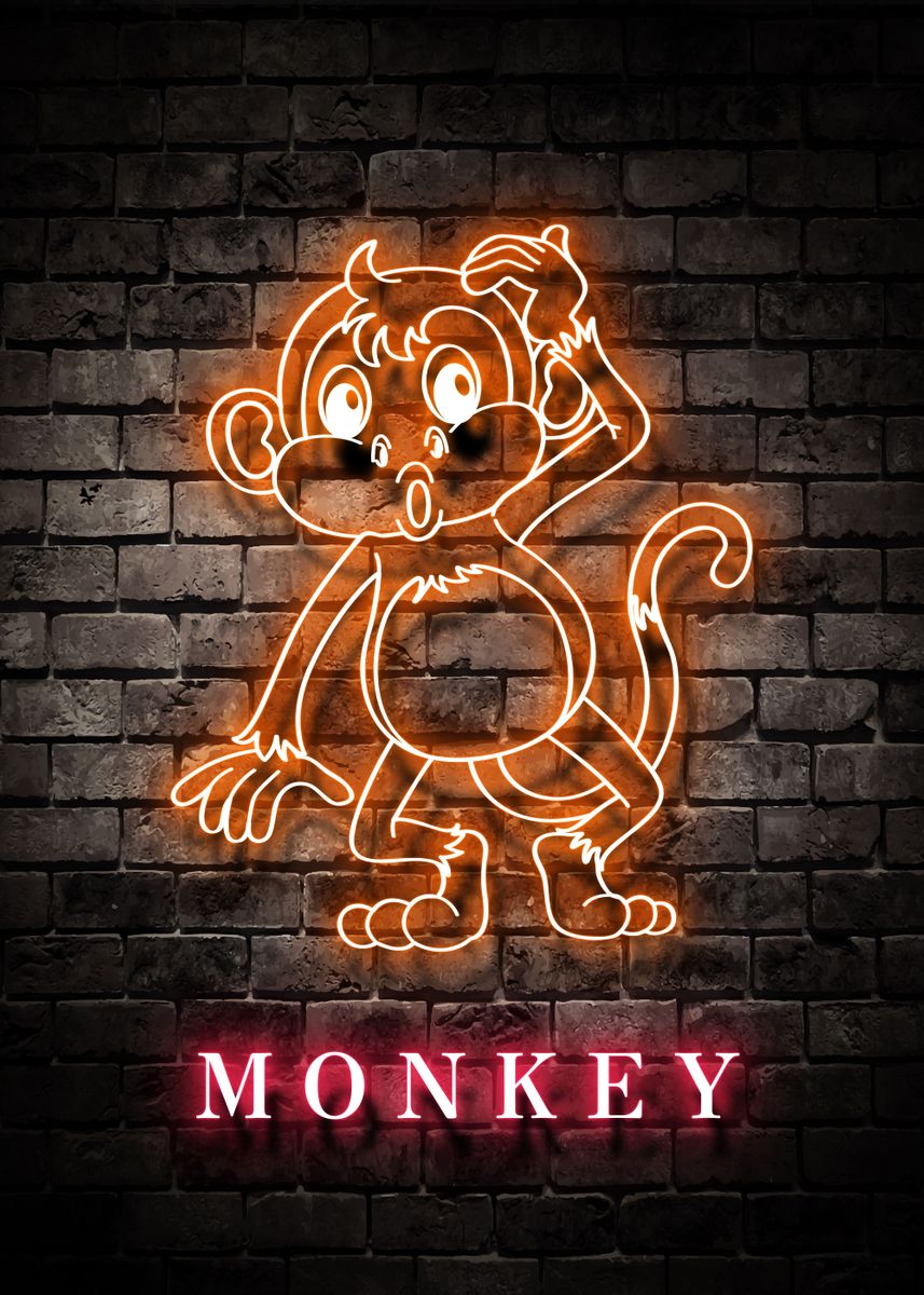 'Animal Monkey' Poster by Osman Conner  | Displate