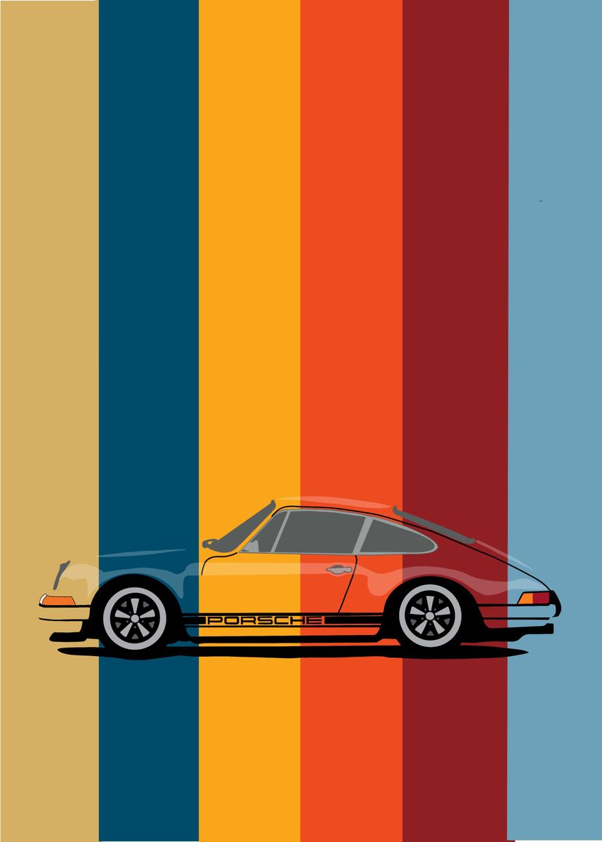 'Car fun color' Poster by Karin Studio  | Displate