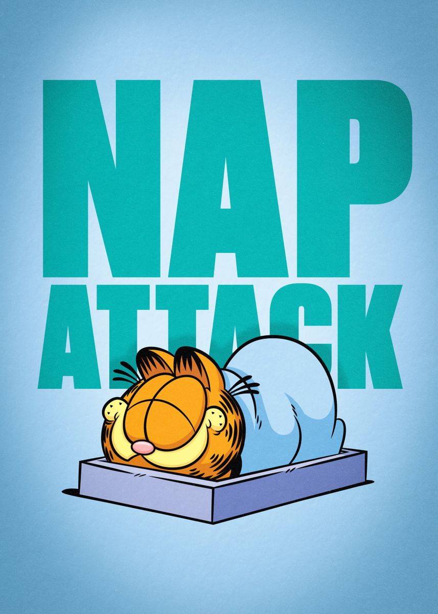 'Nap Attack' Poster by Garfield  | Displate