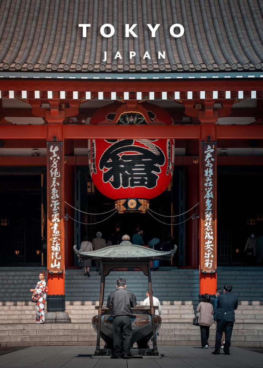 'Tokyo Asakusa pray' Poster by Nicolas Wauters | Displate