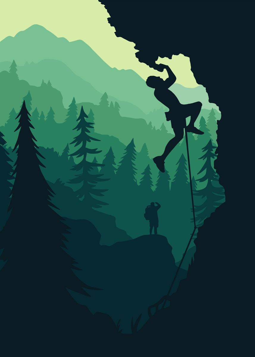'Climber' Poster by UNIKORN  | Displate