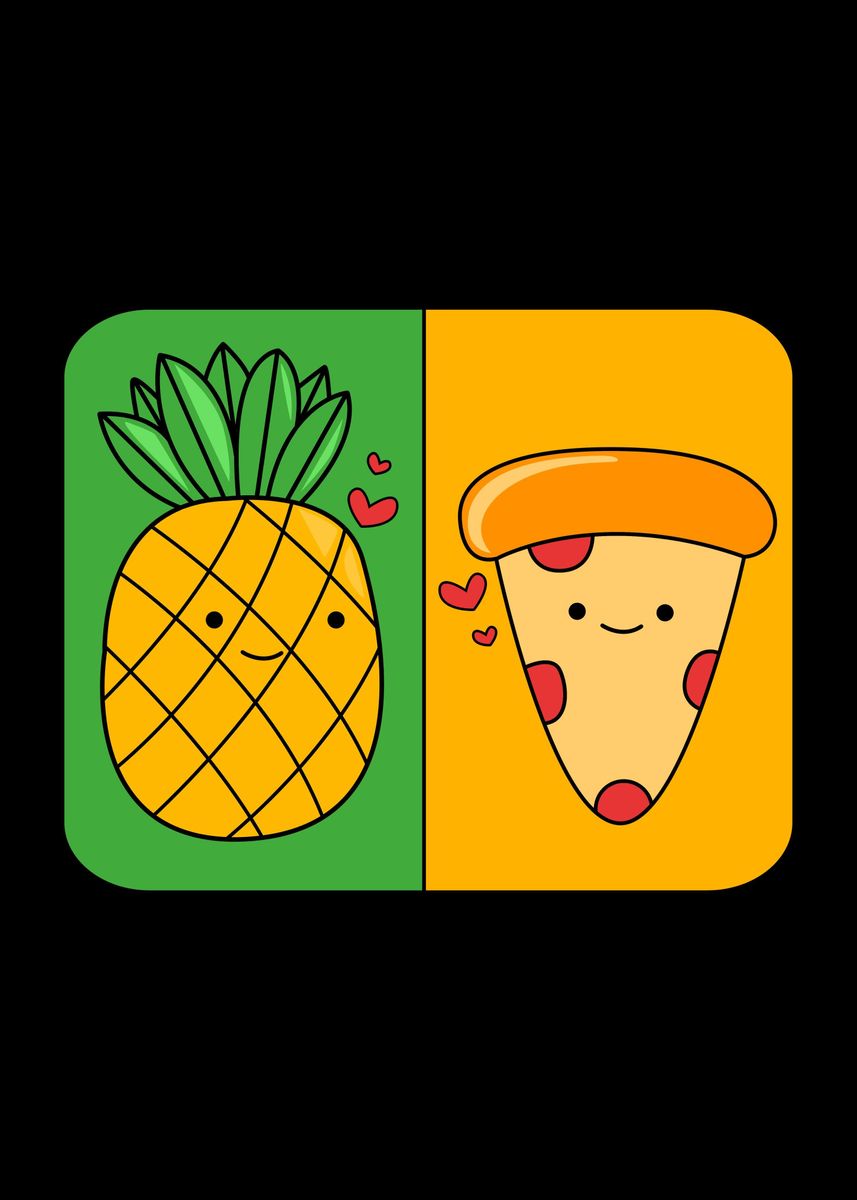 'Pineapple Pizza Lover' Poster by FunnyGifts  | Displate