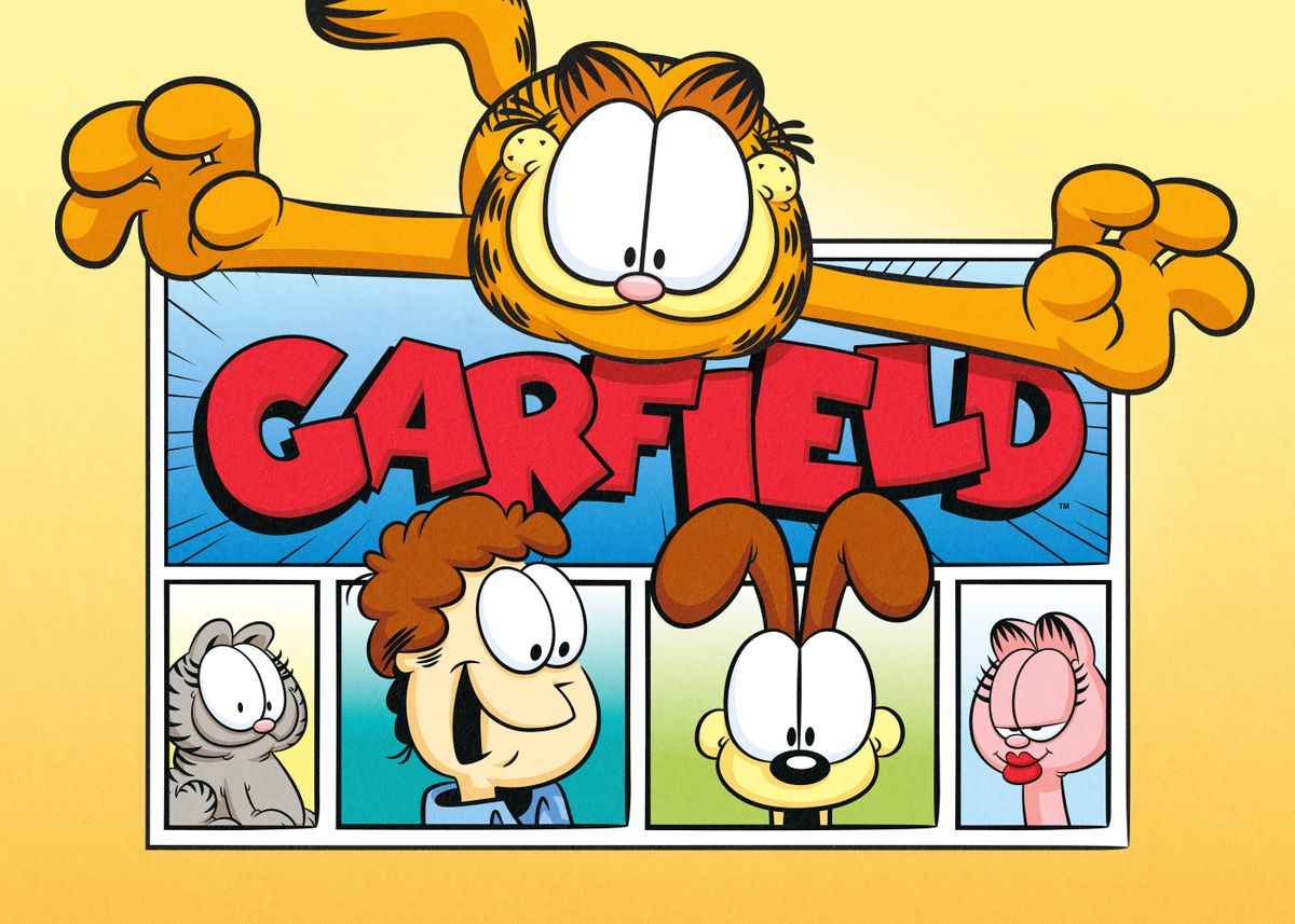 'Garfield Postcard' Poster by Garfield  | Displate