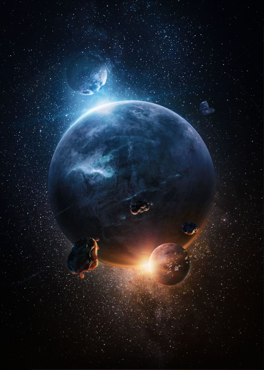 'Space Scene' Poster by Bruno Macedo | Displate