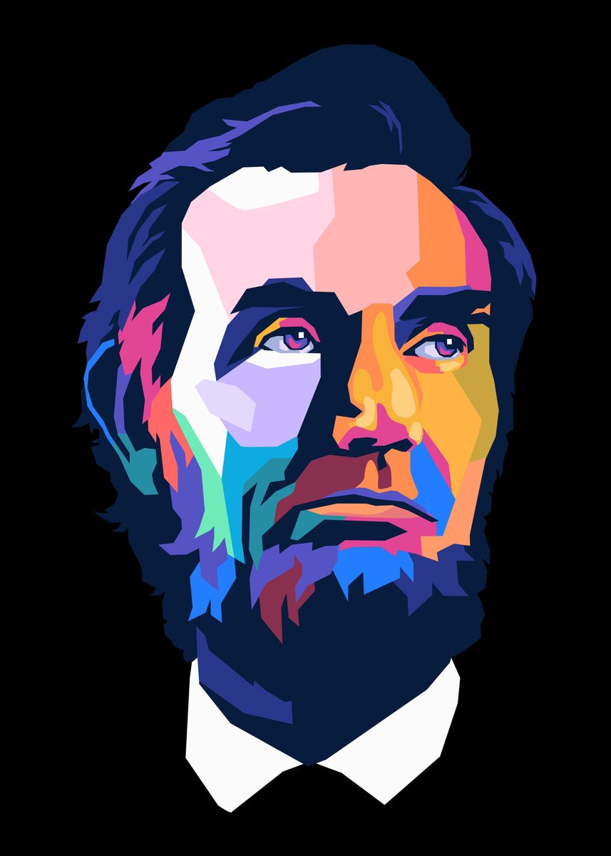 'abraham lincoln face' Poster by Ar dani | Displate