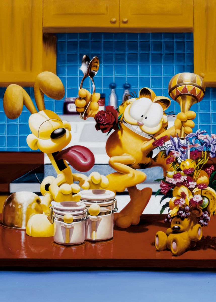 'Kitchen Dance' Poster by Garfield  | Displate