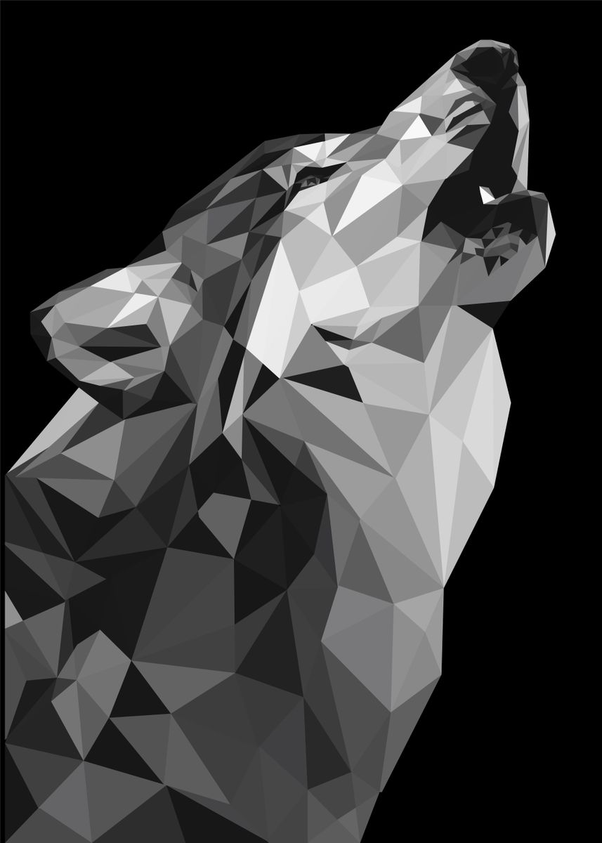 'wolves' Poster by Lowpoly Posters | Displate