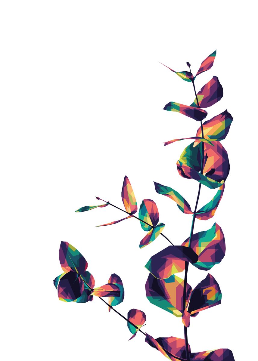 'Leaf Colorful' Poster by Color Work | Displate