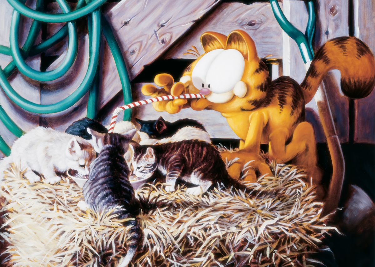 'Milk Thief' Poster by Garfield  | Displate