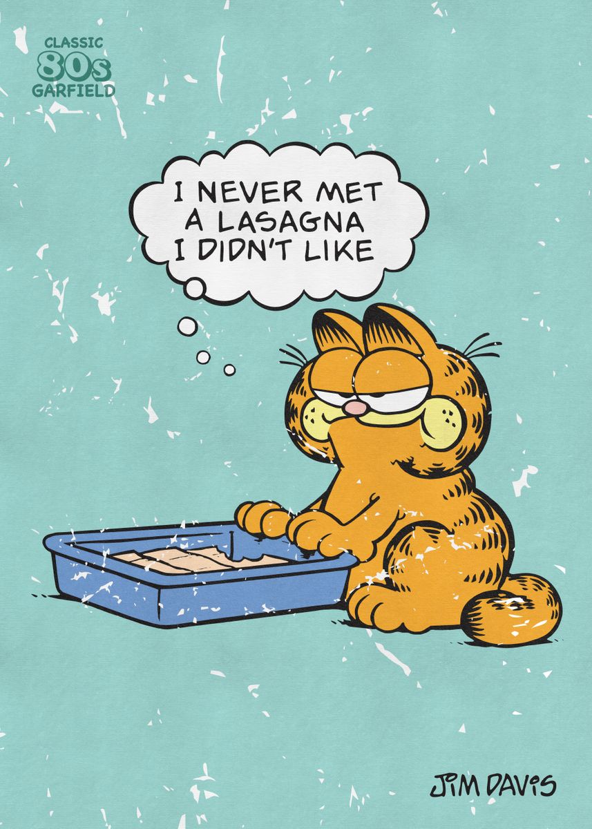 'Lasagna' Poster by Garfield  | Displate