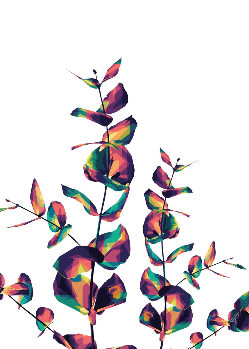 'Leaf Colorful' Poster by Color Work | Displate