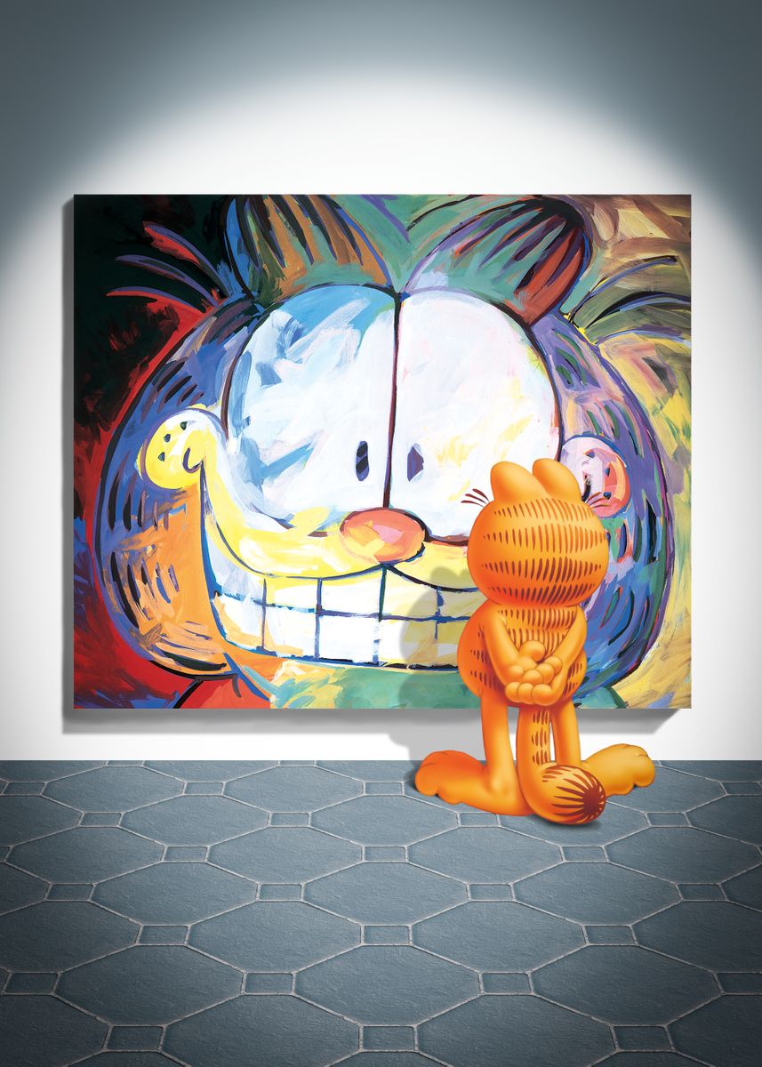 'Art Critique' Poster by Garfield  | Displate